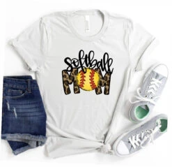 Ocean & 7th Leopard Softball Mom Tee