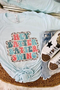 Dash Forward Hey Batter Batter Swing Leopard Bubble Tee