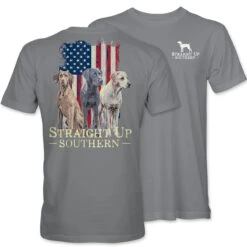 Straight Up Southern Three Dogs America Tee