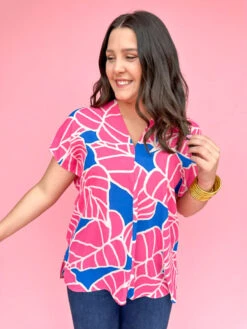 Adrienne Willow Top - Cobalt Islands