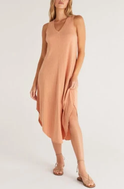 Z Supply The Reverie Slub Dress - Melon