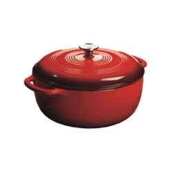 Lodge Cast Iron Dutch Oven 7.5 Quart Red