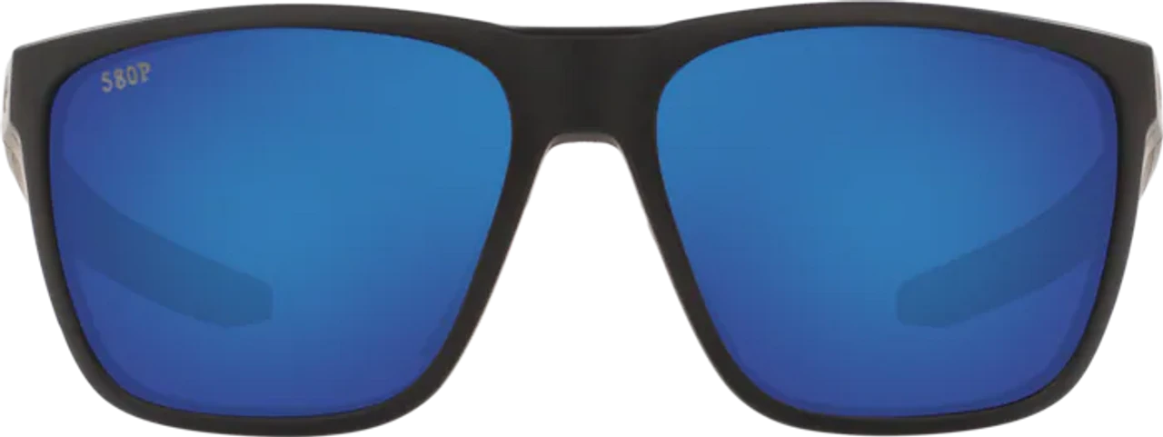 Costa Del Mar Ferg Sunglasses- Matte Black With Blue Mirror Polycarbonate - Image 2