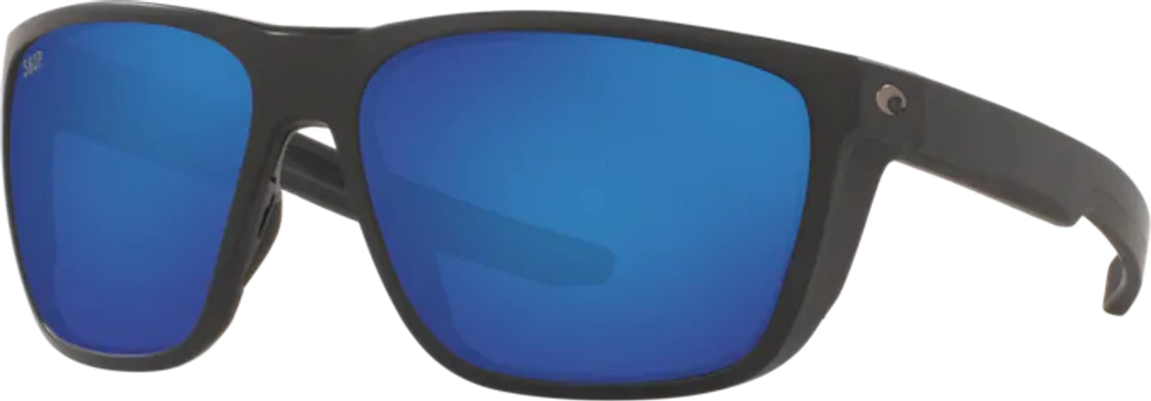 Costa Del Mar Ferg Sunglasses- Matte Black With Blue Mirror Polycarbonate