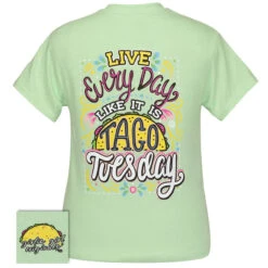 Girlie Girl Taco Tuesday T-Shirt - Mint Green