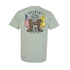 Southern Fried Cotton Pup & Flags T-Shirts