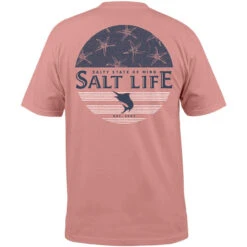 Salt Life Men's Salty Honor T-Shirt- Pink Clay