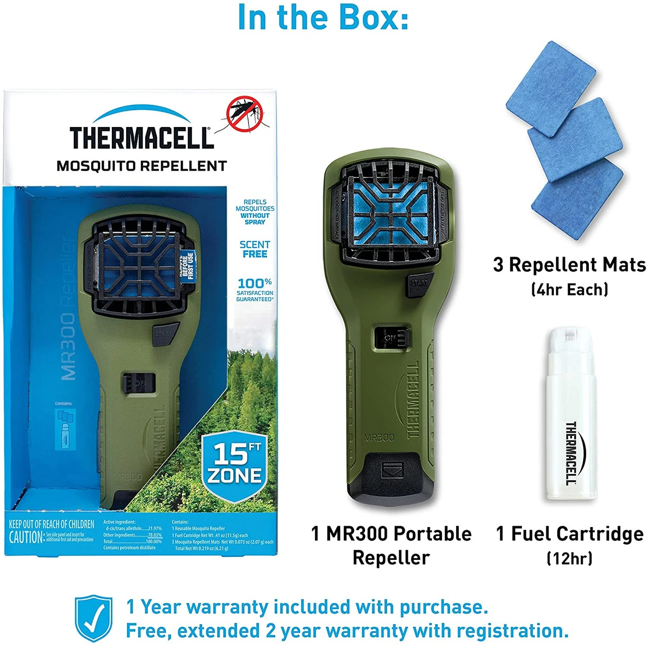 Thermacell Portable Mosquito Repellent Device (Green) - Image 2