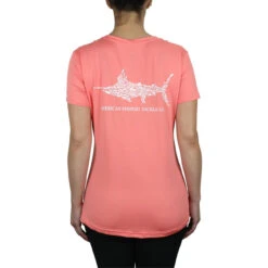 Aftco Women's Jigfish SS Performance Shirt - Coral