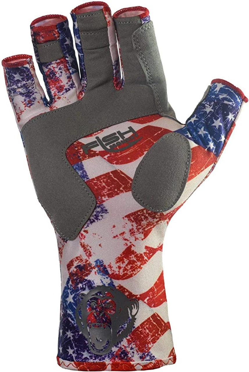 Fish Monkey Half Finger Guide Glove Americana - Image 3