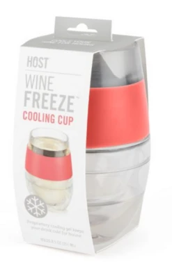 Host Wine Freeze Cooling Cup Coral