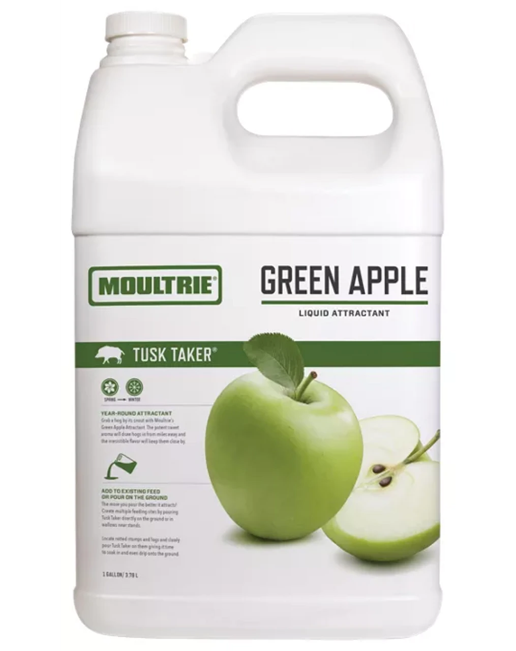 Moultrie Tusk Taker Green Apple Liquid Attractant 1 Gallon