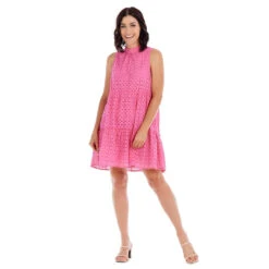 Mud Pie Pink Biles Eyelet Dress