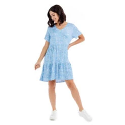 Mud Pie Tammy Blue Tiered Dress